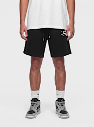 Off-White, Diagonal Open Hem Jogger Shorts, black, Image 1 of 4