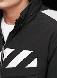 Off-White, Reflective Diagonal Windbreaker Jacket, black, Image 3 of 5