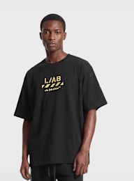 Off-White, Diag Garment Wash Short Sleeve Tee, black, Image 1 of 4