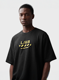 Off-White, Diag Garment Wash Short Sleeve Tee, black, Image 3 of 4