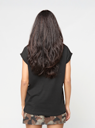 Urban Classics, Ladies Extended Shoulder Tee, black, Image 2 of 3