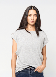 Urban Classics, Ladies Extended Shoulder Tee, grey, Image 1 of 3
