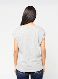 Urban Classics, Ladies Extended Shoulder Tee, grey, Image 2 of 3