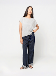 Urban Classics, Ladies Extended Shoulder Tee, grey, Image 3 of 3