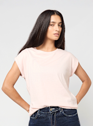 Urban Classics, Ladies Extended Shoulder Tee, light pink, Image 1 of 3