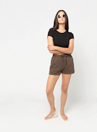 Urban Classics, Ladies Light Terry Shorts, brown, Image 4 of 4
