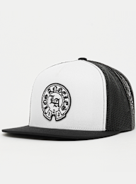 Mister Tee, MT4191 LA Dynasty Patch Classic Trucker Cap, white, Image 1 of 4