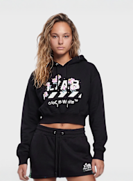 Off-White, Crop Hoodie, black, Image 1 of 4