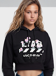 Off-White, Crop Hoodie, black, Image 3 of 4