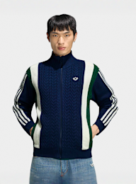 adidas Originals, Knitted Tracktop, blue, Image 1 of 5