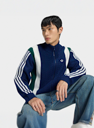 adidas Originals, Knitted Tracktop, blue, Image 3 of 5