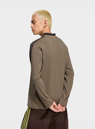 adidas Originals, 3-Stripes Longsleeve Polo, brown, Image 2 of 5