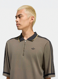 adidas Originals, 3-Stripes Longsleeve Polo, brown, Image 4 of 5