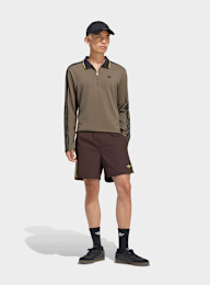 adidas Originals, 3-Stripes Longsleeve Polo, brown, Image 5 of 5