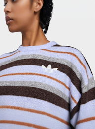 adidas Originals, Knit Stripes Essential Crew, multi-colour, Image 3 of 4