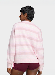adidas Originals, Knit Essentials Striped Sweatshirt, Pink, Image 2 of 5