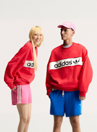 adidas Originals, adiSignature NY Crewneck Sweatshirt, Red, Image 1 of 4