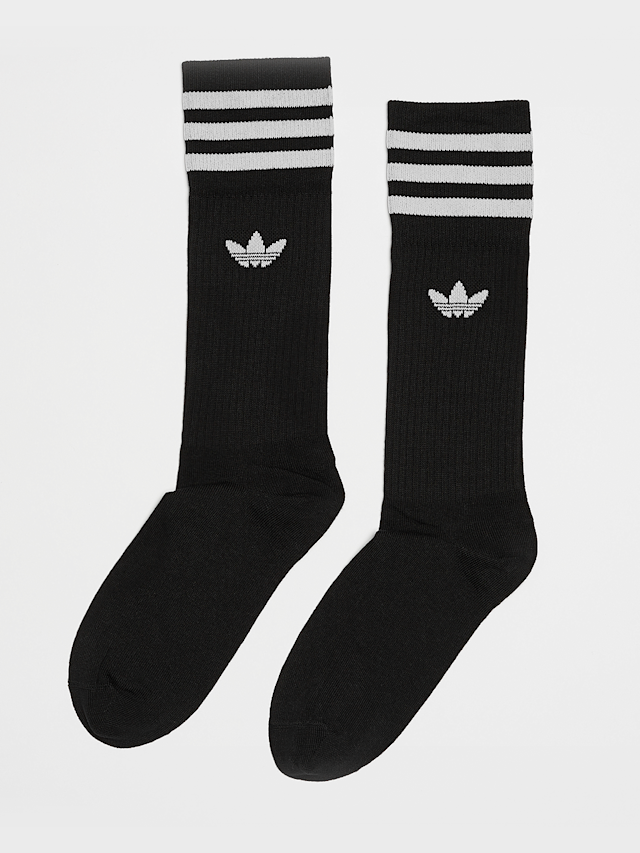 adidas Originals, adicolor High Crew Socks (3 Pack), black, Image 1 of 2