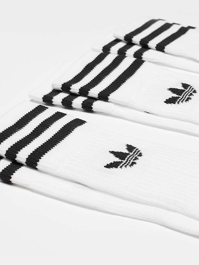 adidas Originals, 3 PACKS - adicolor High Crew Socks, white, Image 2 of 2