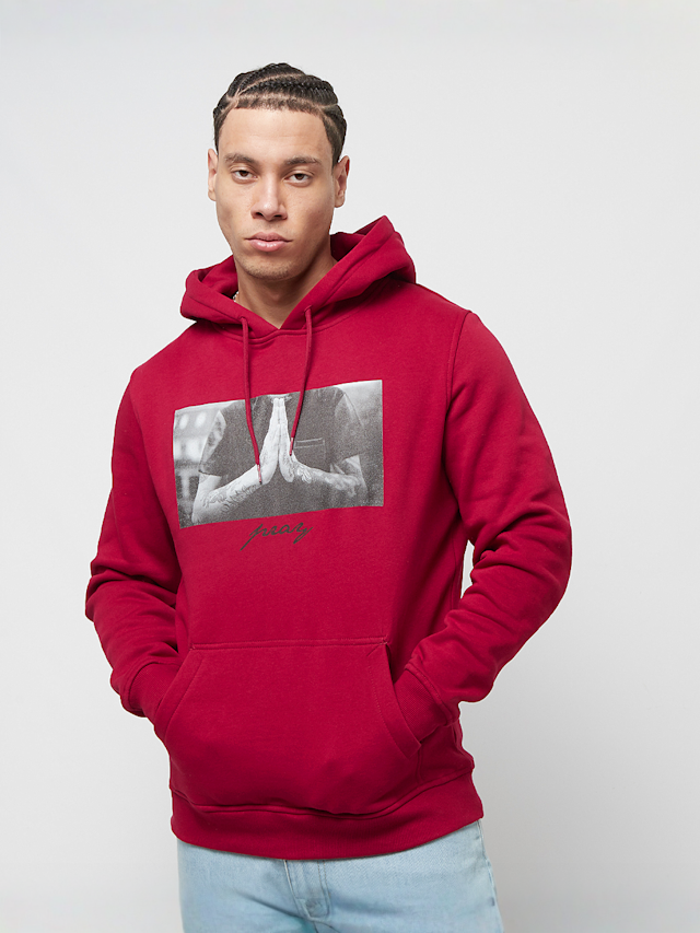 Mister Tee, Hooded-Sweatshirt Pray, red, Image 1 of 5