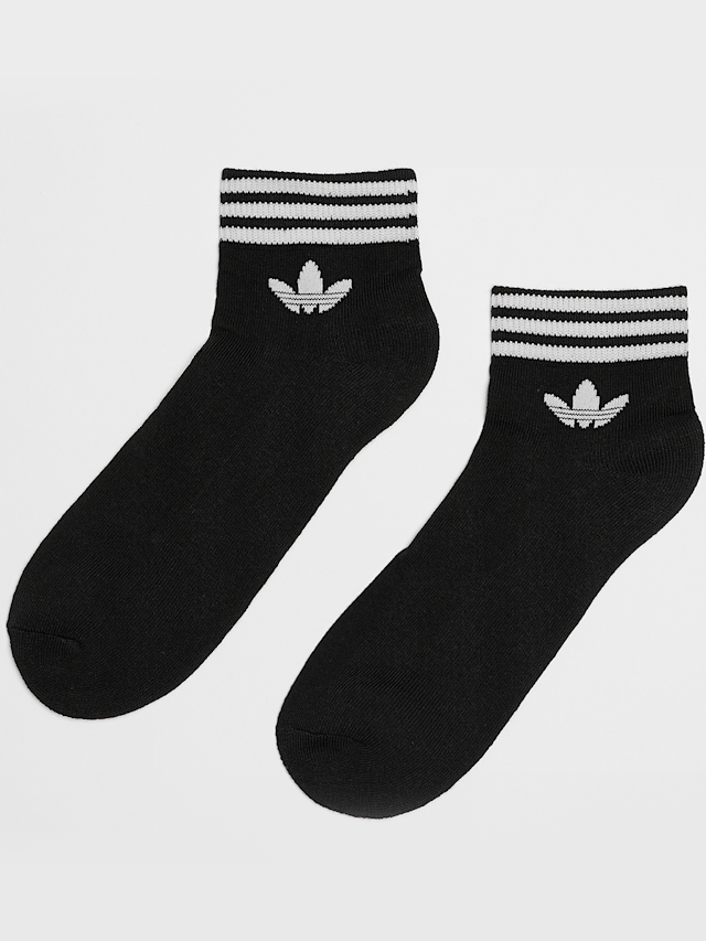 adidas Originals, 3 PACK - adicolor Trefoil Ankle Socks, black, Image 1 of 3