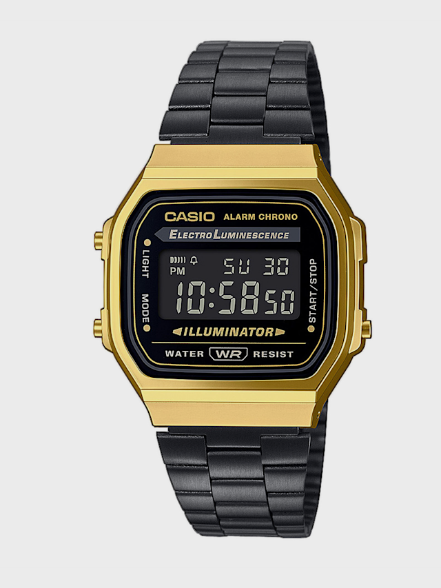 CASIO, A168WEGB-1BEF, black, Image 1 of 2