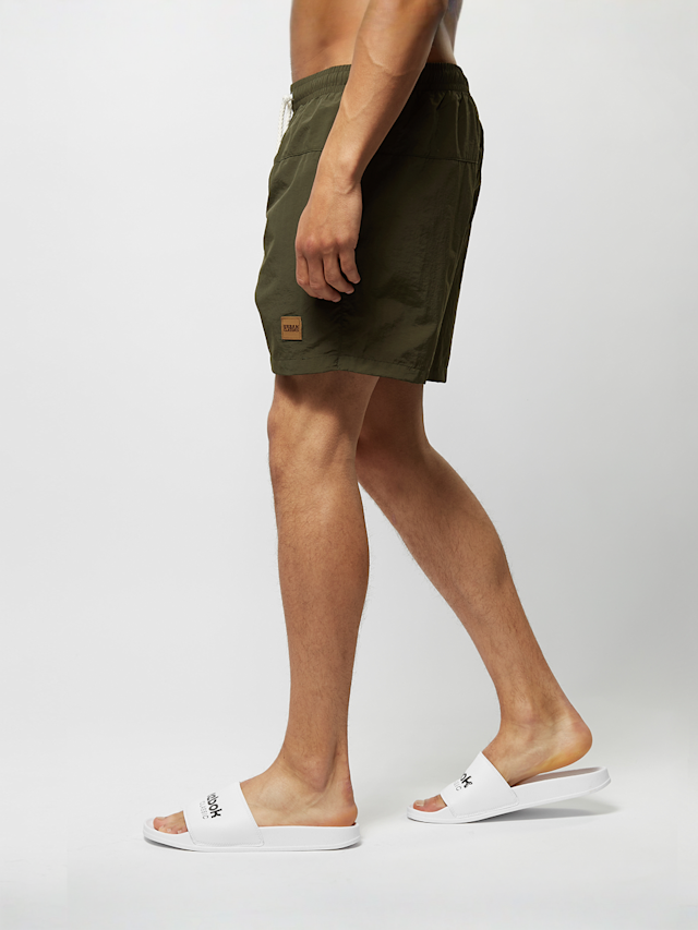 Urban Classics, Block Swim Shorts, green, Image 2 of 5