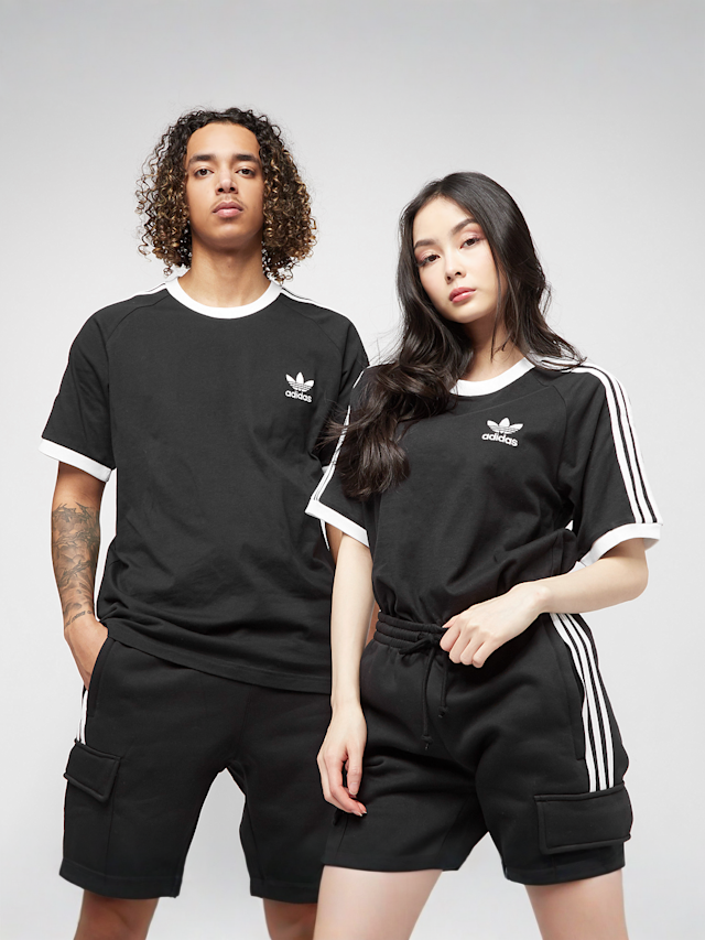 adidas Originals, adicolor 3-Stripes T-Shirt, black, Image 1 of 5