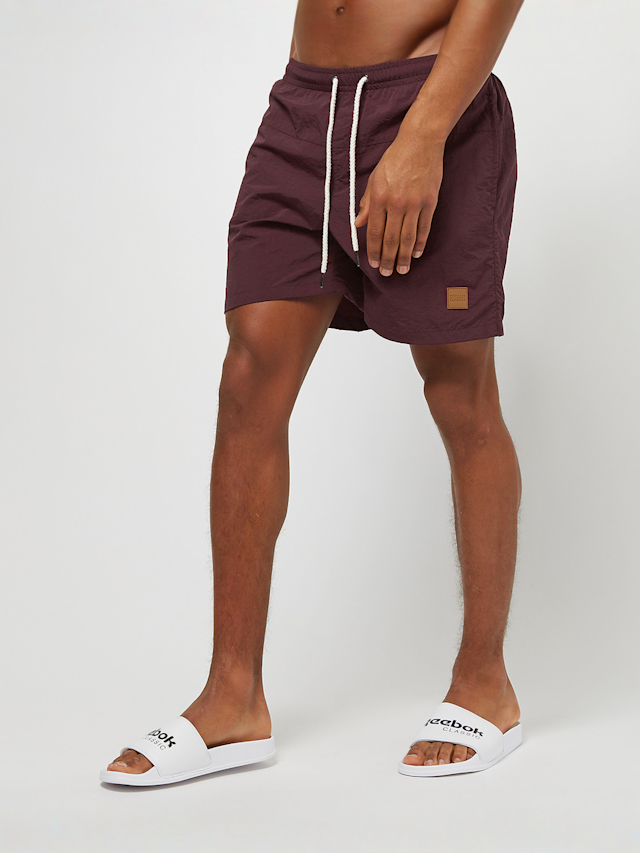 Urban Classics, Block Swim Shorts cherry, purple, Image 1 of 5