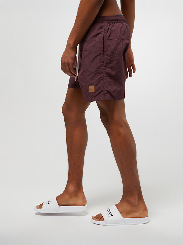 Urban Classics, Block Swim Shorts cherry, purple, Image 2 of 5