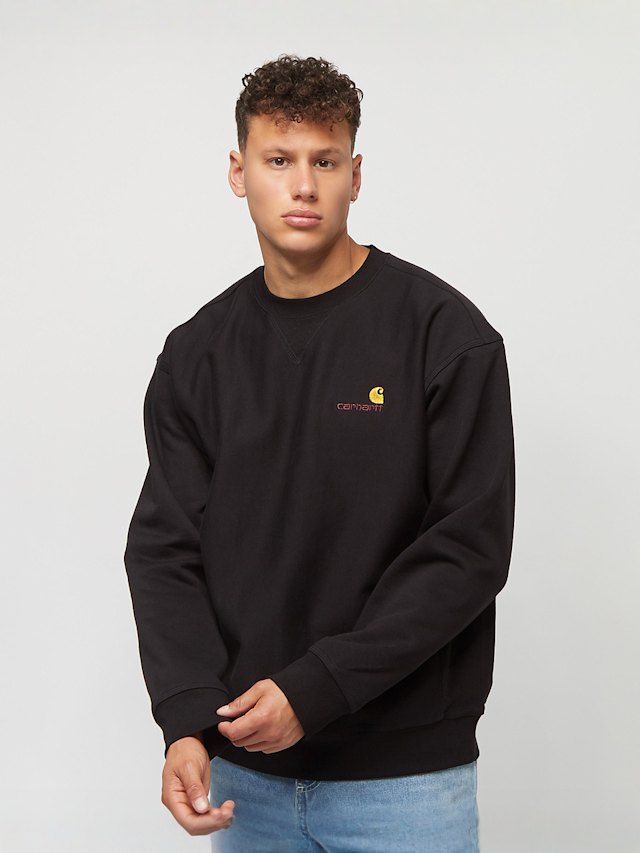 Carhartt WIP, American Script Sweatshirt, zwart, Afbeelding 1 van 5