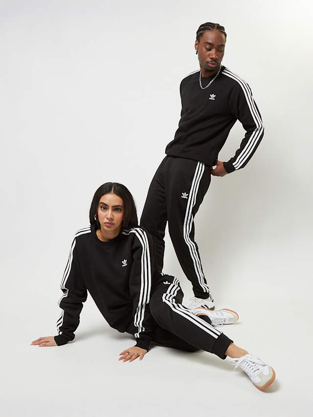 adidas Originals, adicolor 3-Stripes Crew Sweatshirt, zwart, Afbeelding 4 van 4