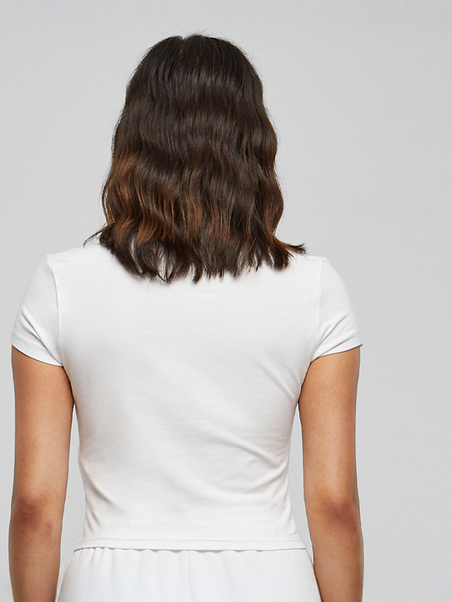 Urban Classics, Stretch Jersey Cropped Tee, white, Image 2 of 3