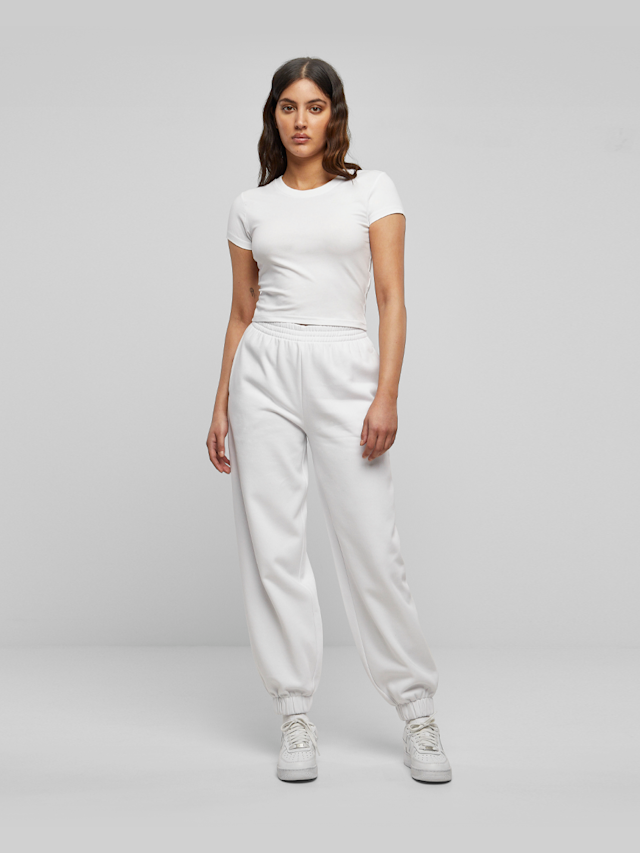 Urban Classics, Stretch Jersey Cropped Tee, white, Image 3 of 3