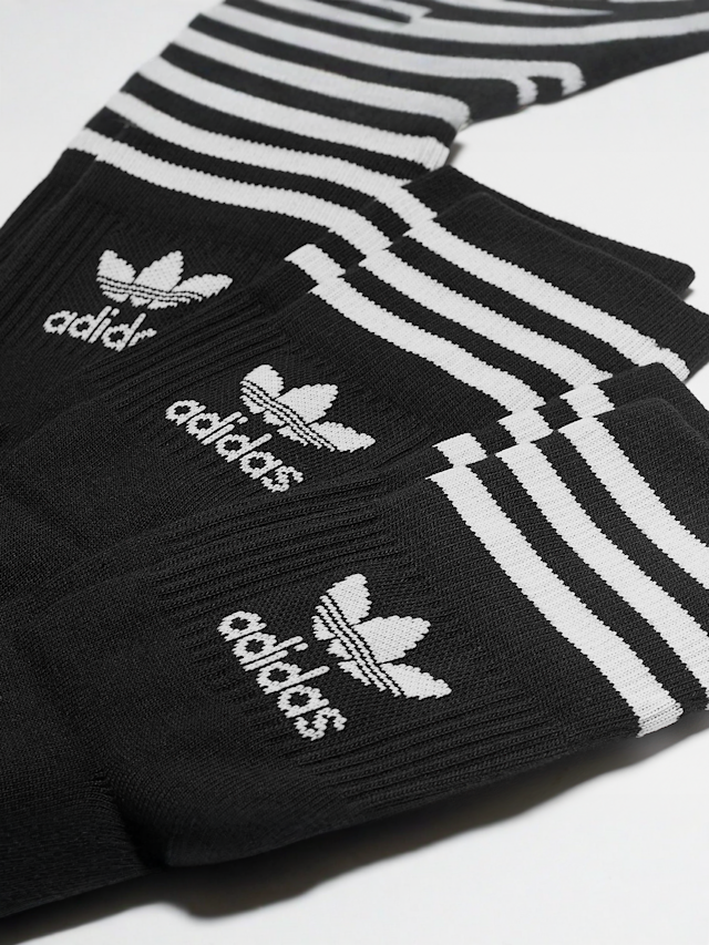 adidas Originals, adicolor Crew Sokken (3 Pack), zwart, Afbeelding 2 van 2
