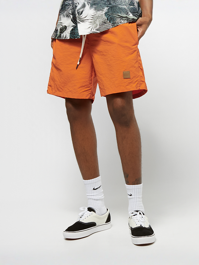 Urban Classics, Block Swim Shorts rust orange, orange, Image 1 of 6