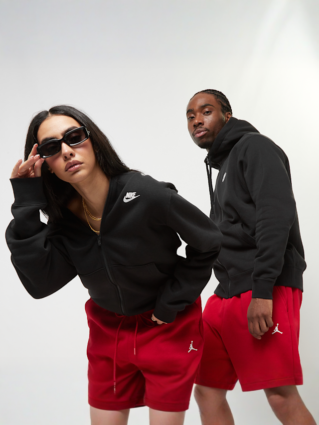 Nike, Club Hoodie Full Zip, black, Image 1 of 4