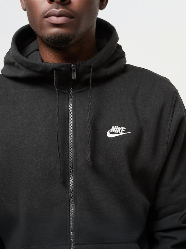 Nike, Club Hoodie Full Zip, zwart, Afbeelding 3 van 4