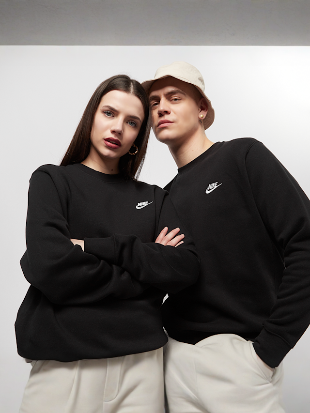 Nike, Sportswear Club Fleece Crew, black, Image 1 of 5
