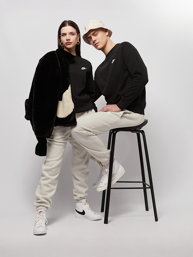 Nike, Sportswear Club Fleece Crew, zwart, Afbeelding 5 van 5