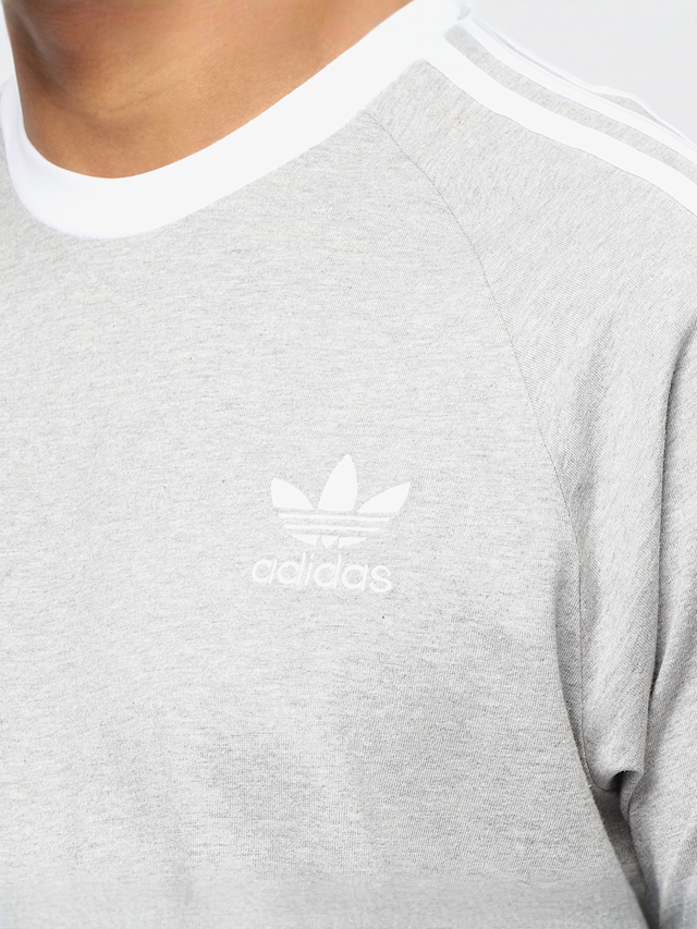 adidas Originals, 3-Stripes Tee medium grey heather, grey, Image 4 of 5