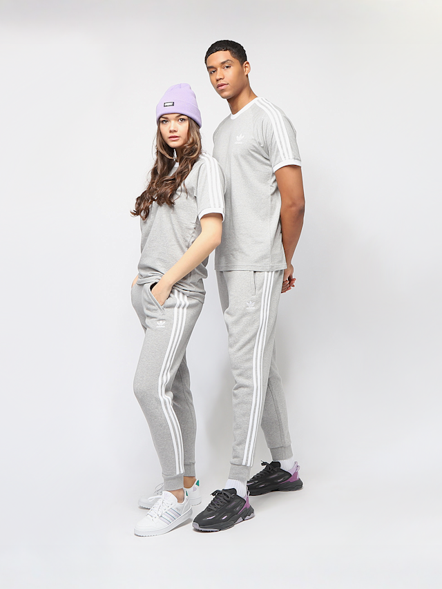 adidas Originals, 3-Stripes Tee medium grey heather, grey, Image 5 of 5