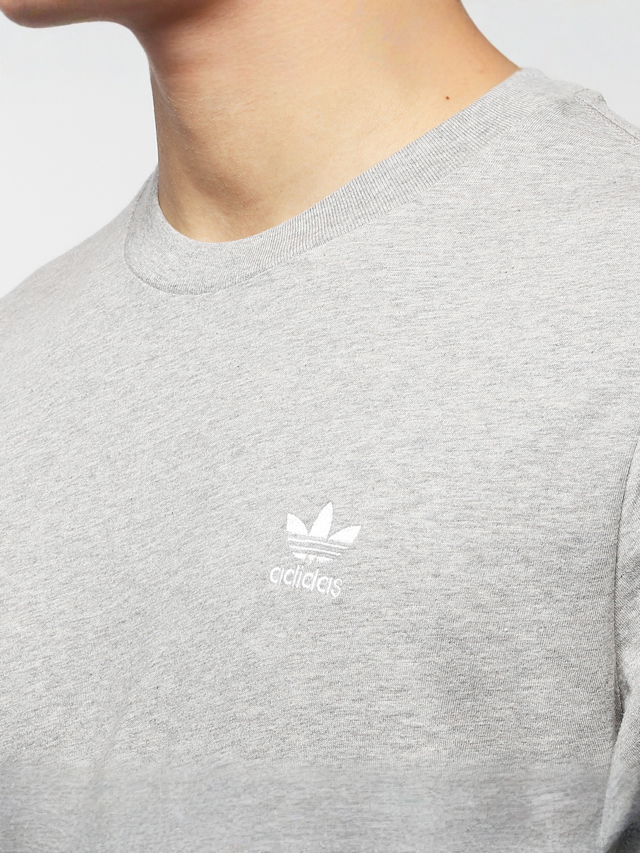 adidas Originals, ESSENTIAL TEE medium grey heather, grey, Image 4 of 5
