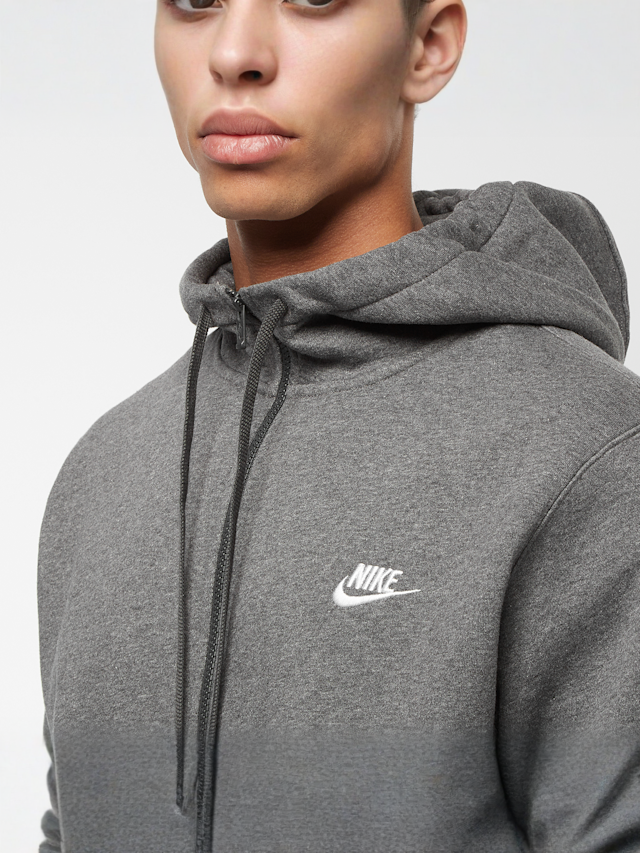 Nike, Club Hoodie Full Zip, grey, Image 4 of 5