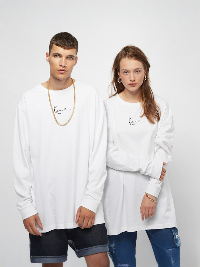 Karl Kani, KK Small Signature L/S wht, white, Image 1 of 4