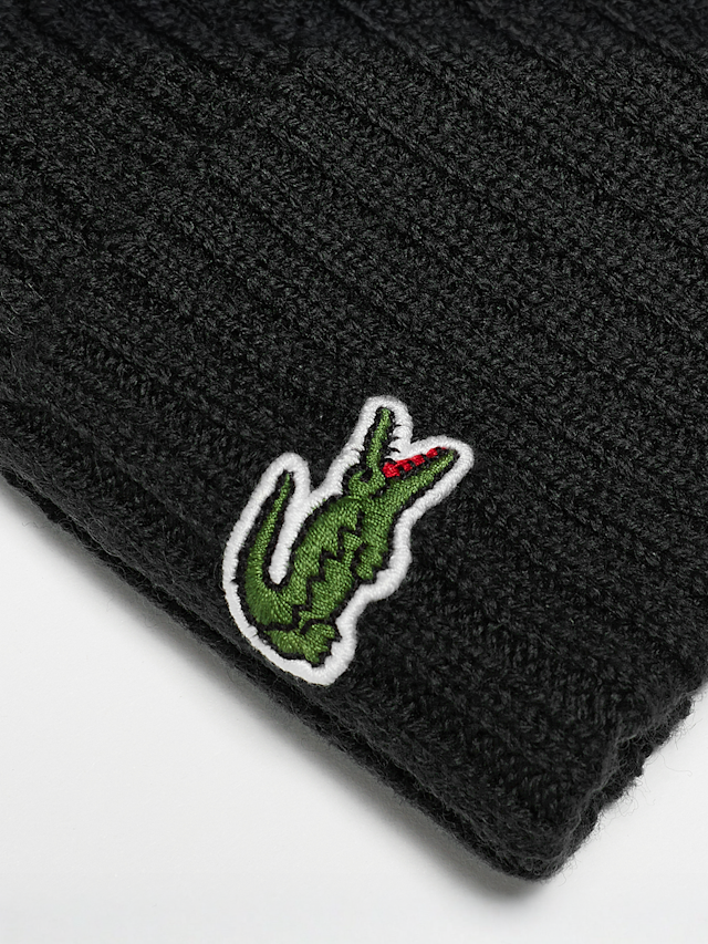Lacoste, Knitted Cap, black, Image 3 of 3