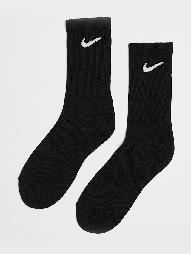 Nike, 6 PACK - Everyday Cushioned Training Crew Socks, black, Image 1 of 2