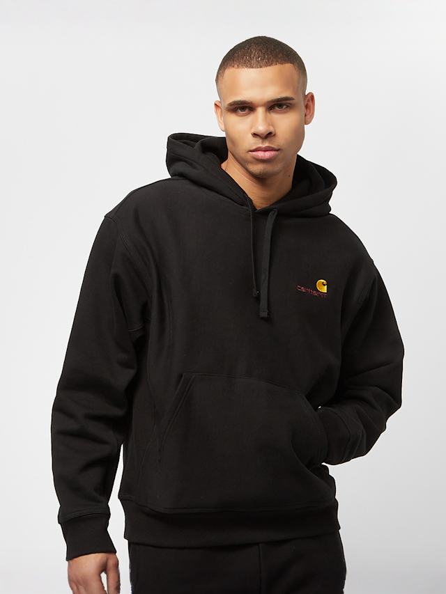 Carhartt WIP, Hooded American Script Sweatshirt, black, Image 1 of 4