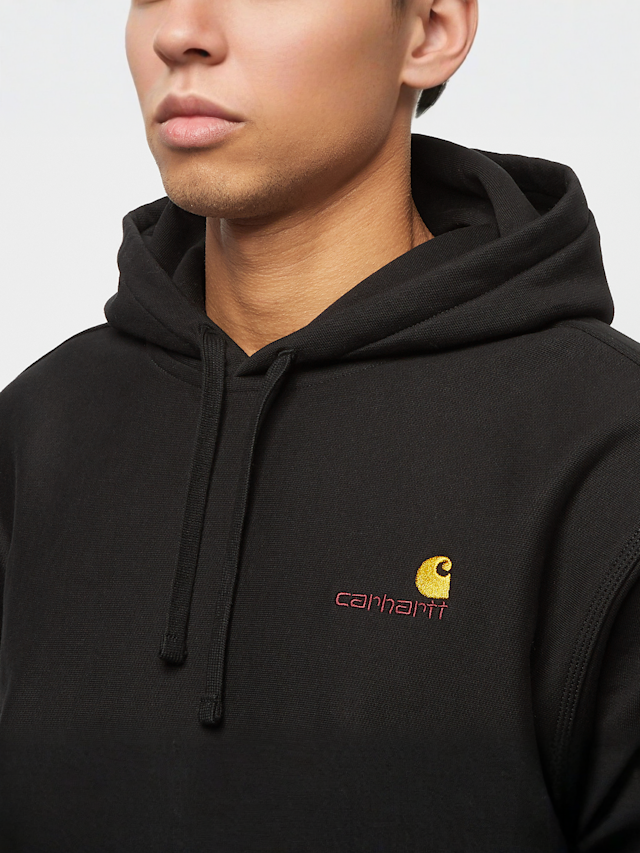 Carhartt WIP, Hooded American Script Sweatshirt, black, Image 3 of 4