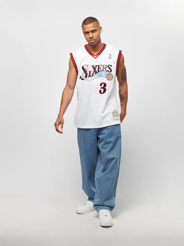 Mitchell & Ness, NBA Swingman Jersey Philadelphia 76ers 2000-01 Allen Iverson, wit, Afbeelding 4 van 4